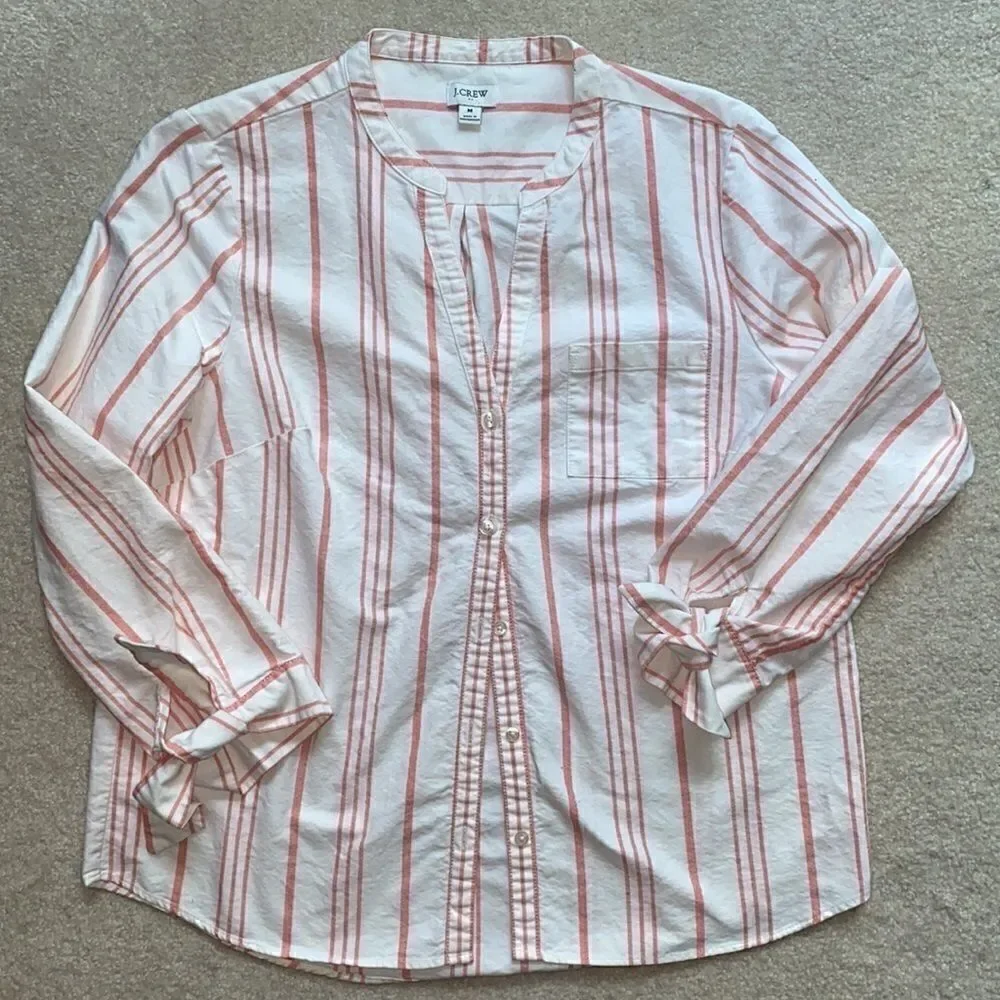 NWOT!J.Crew Striped Button Down Top!